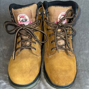 Brahma Tan and Black Combat Women Boots‎ with Sturdy Rubber Sole size 9